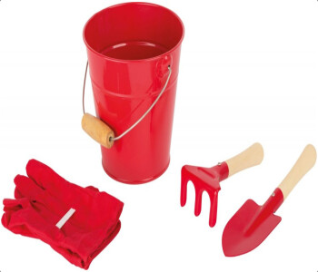 Zabawka do ogrodu dla dzieci - little garden helpers with bucket (zestaw małego ogrodnika z wiaderkiem) Small Foot 